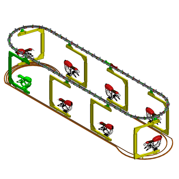 Carrusel Flotante con giro Ciclomotor 250 CC