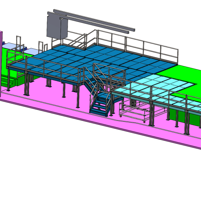 Plataformas, escaleras y barandas adaptativas